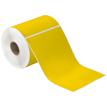 4 x 6 <span class='fraction'>1/2</span>" Yellow Desktop Direct Thermal Label